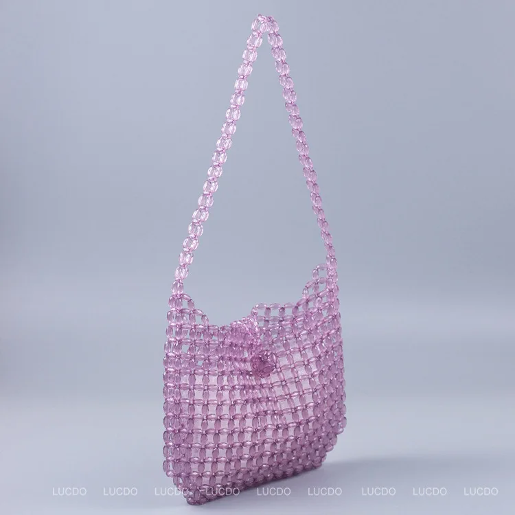 Женская сумка-тоут с бисером ручной работы жемчугом