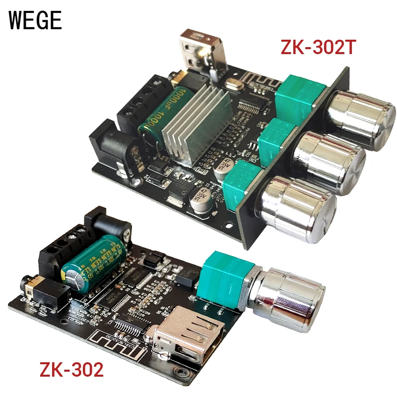 WEGE ZK-302 302T 30Wx2 2 0 канальная стерео аудио цифровая плата усилителя мощности BT 5 1