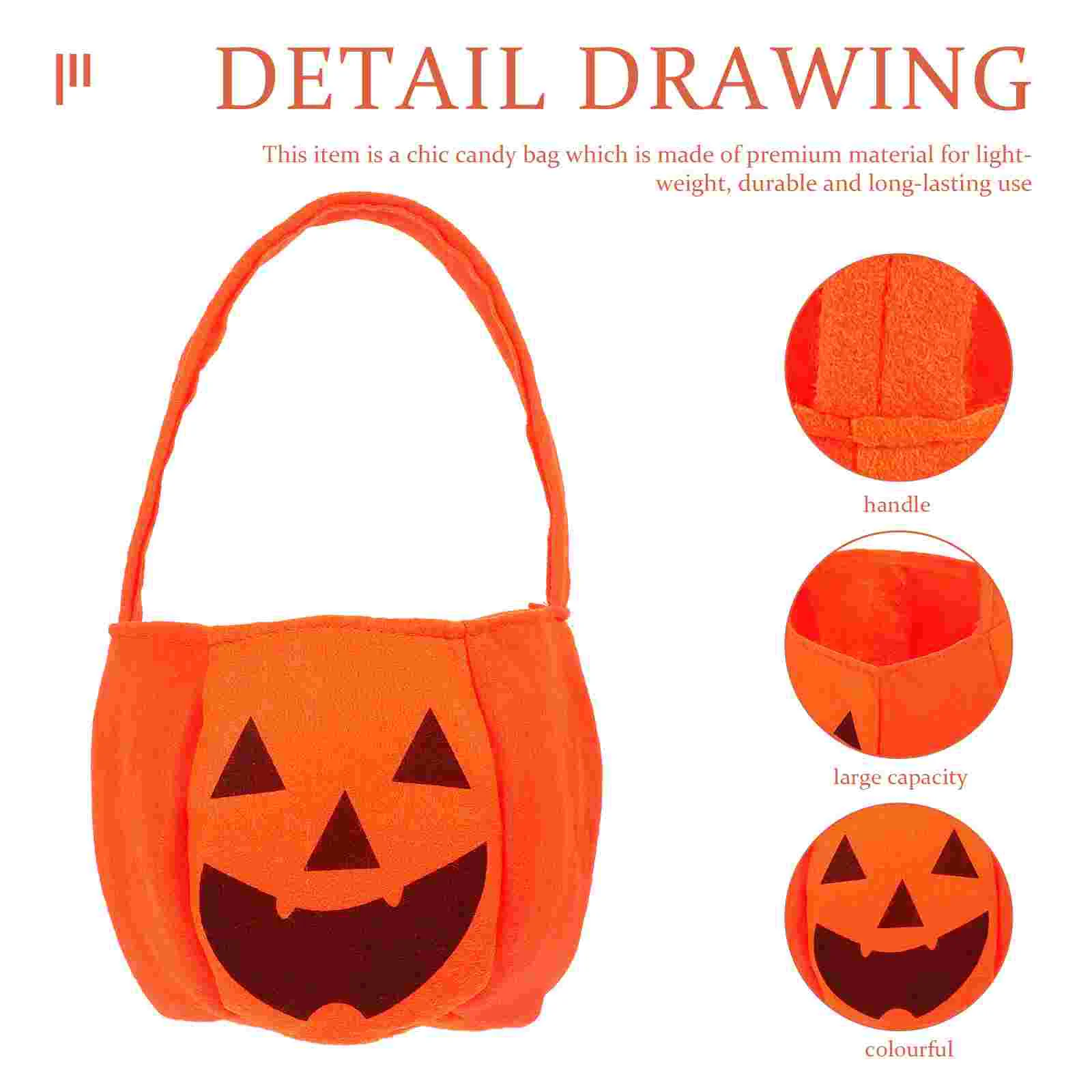 5 шт. корзина с тыквой и подачами ведра корзины сумки для конфет подарок на