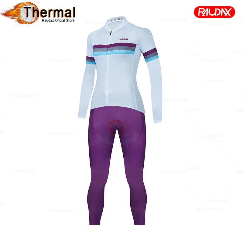 

Winter Cycling 2022 Women Long Sleeve Road Camouflage Jersey Bibshorts Thermal Maillot Ropa Ciclismo Bike Cycling Clothing Set