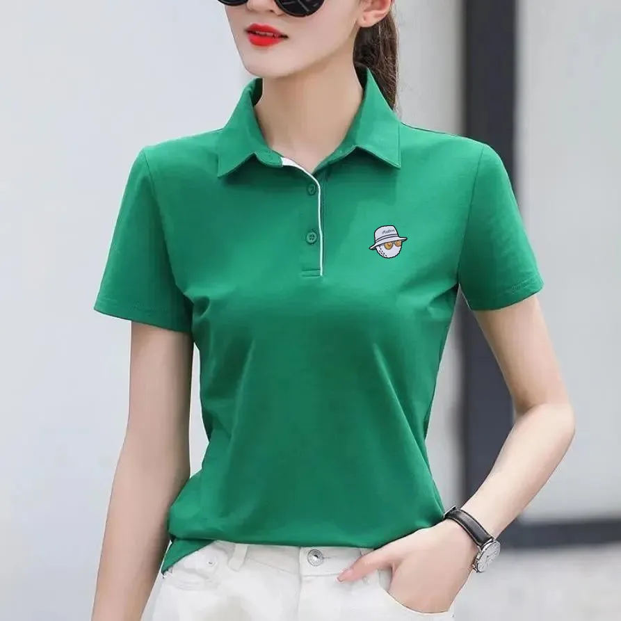 

티셔츠 T-shirt Summer Women Golf Wear Shirts Quick-Drying Breathable clothes Short Sleeve Golf Clothing Golf Shirts 말본 골프 Women's