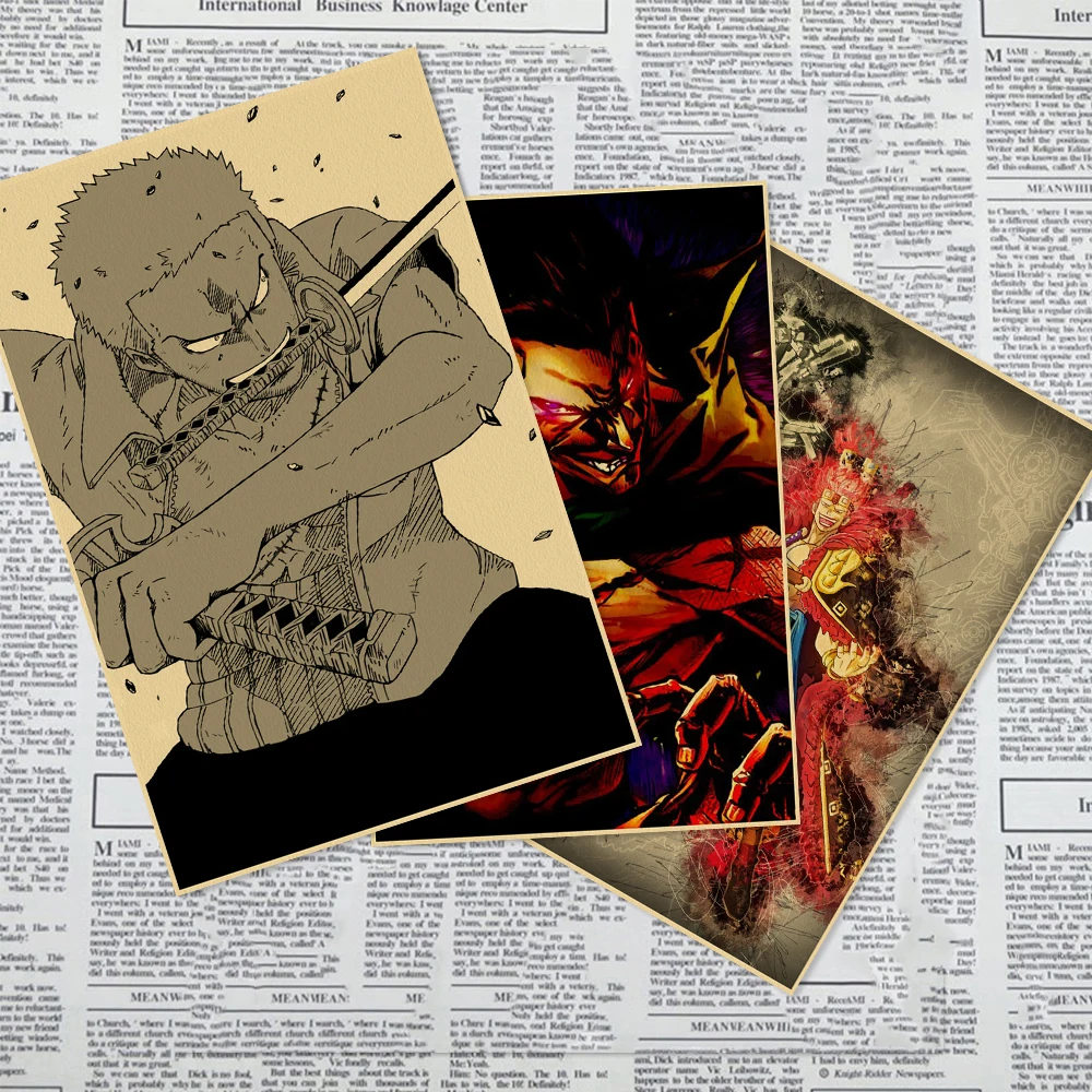Крафт-бумага One Piece Roronoa плакат Zoro аниме HD живопись Vinsmoke Sanji картина Nami