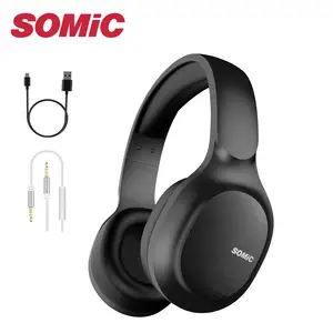somic bluetooth headphones wireless 72h playtime cvc8 0 noise reduction hi res certified sound headset comfortable to wear ms300 free global shipping
