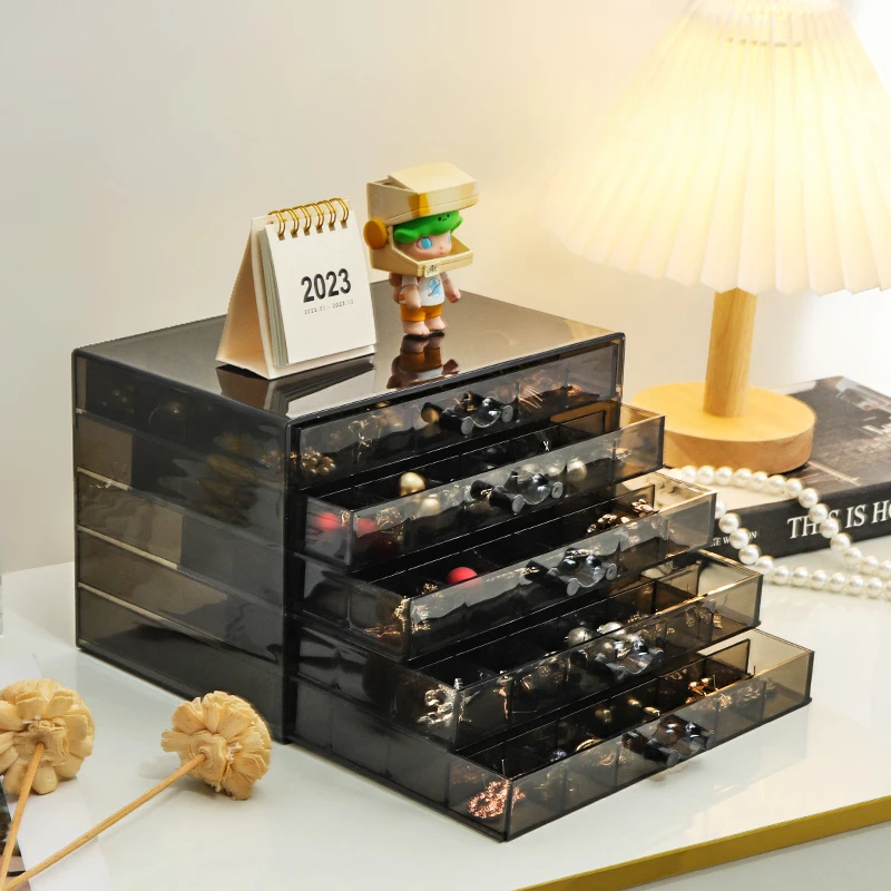 

Plastic Jewelry Box Organizer for Women Ring Necklace Jewelry Boxes Storage Bracelet Earrings Transparent Separators Display