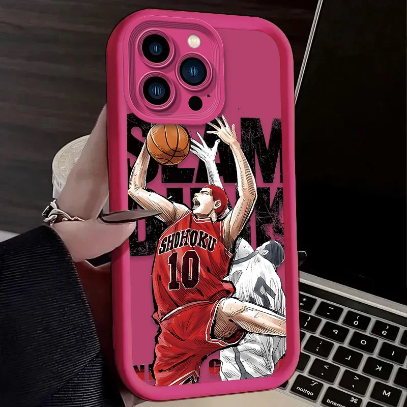 Чехол Anime Slam Dunk для iPhone 16 15 14 13 12 11 Pro Max X XS S XR SE 2020 7 8 Plus iphone16 Противоударный