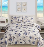 ocean quilts set king size beach bedspread lightweight coastal bedding reversible bedding cover nautical coverlet set