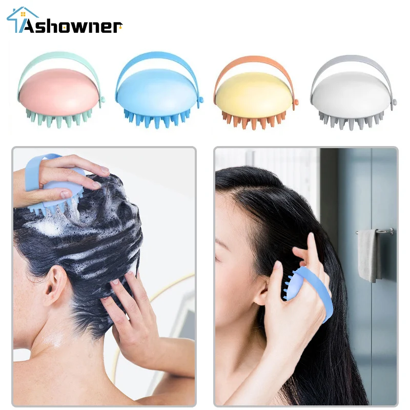 

Head Body Scalp Massage Brush Hair Washing Comb Shower Brush Bath Hair Shower Scrubbing Spa Comb Massage Brush Bathroom Products