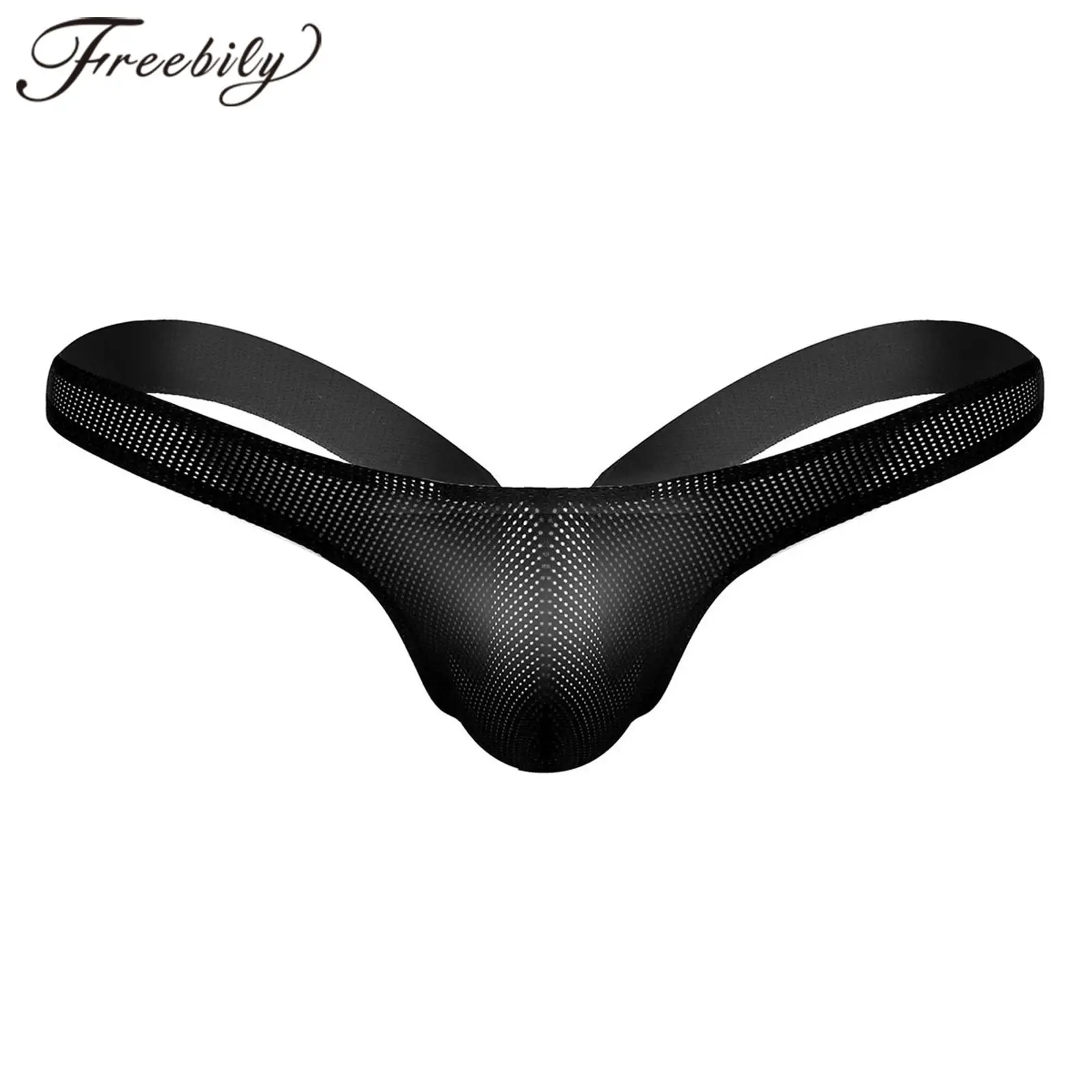 

Swimwear Mens See Through Mesh Briefs Stretchy Open Back Bulge Pouch Jockstrap G-string Thong Male Homme Underwear Underpants