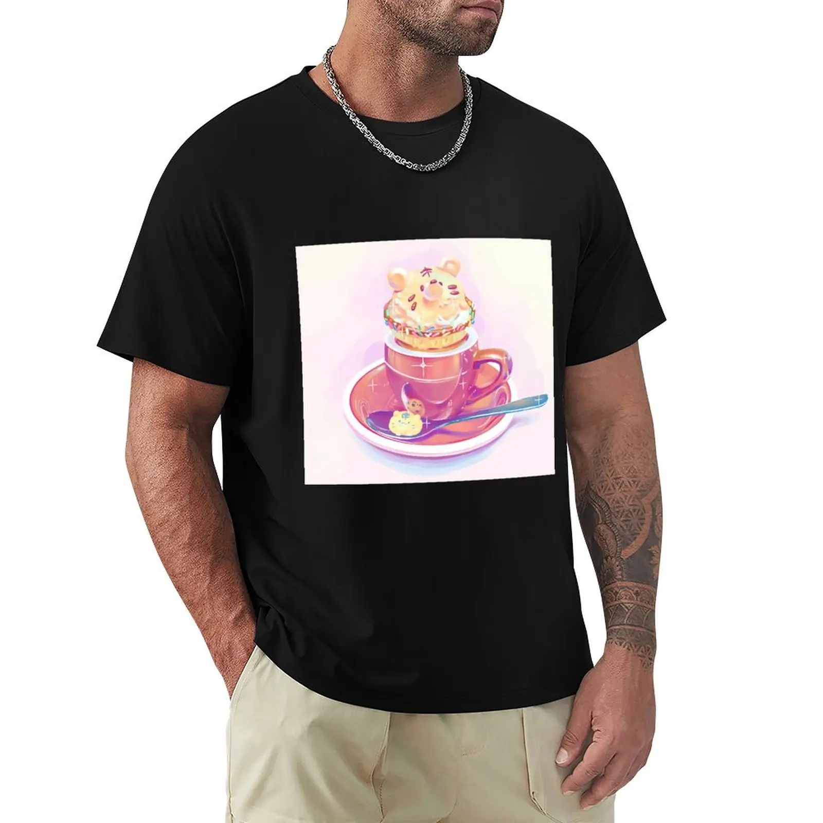 Милая футболка с изображением тигра и мороженого футболки рисунком винтажная