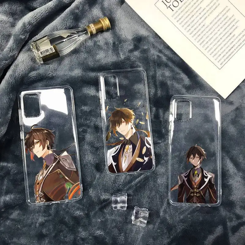 

genshin impact zhongli Phone Case Transparent soft For iphone 12 11 13 7 8 6 s plus x xs xr pro max mini