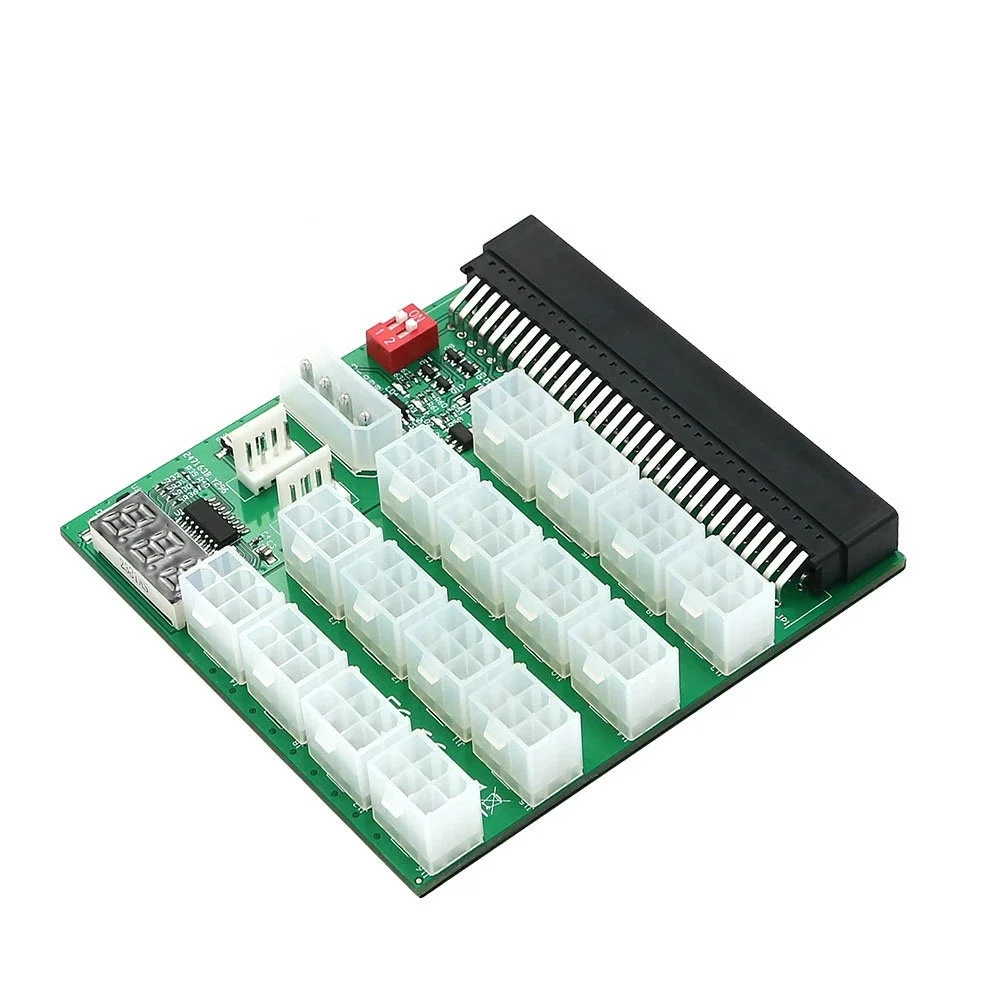 

Mining Breakout Board ATX 16Port 6Pin 12V Power Supply LED Synchronization Remote Management for GPU Graphics Card Bitcoin Miner