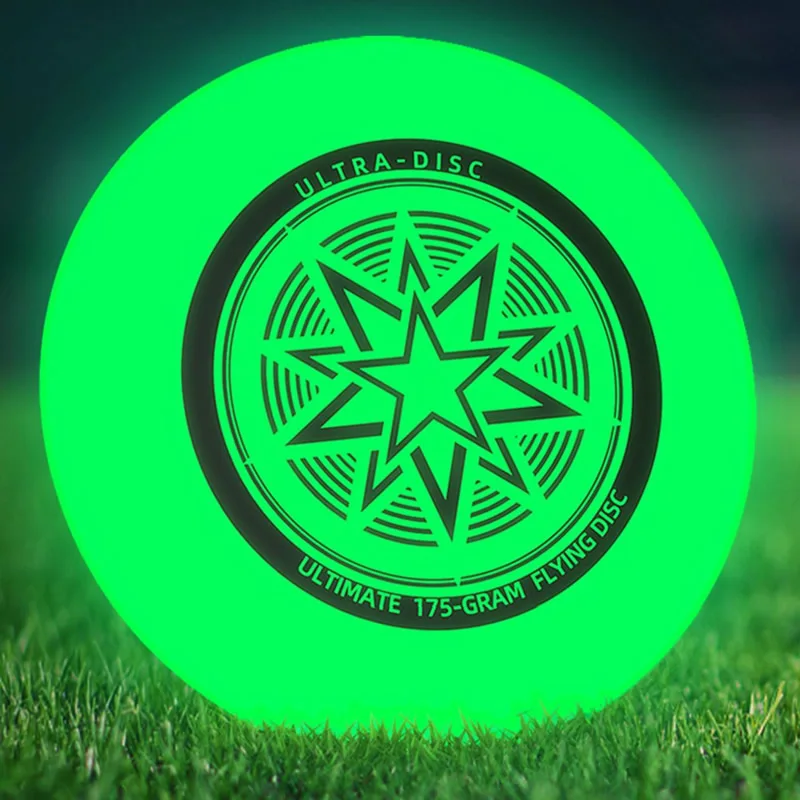 

Nightlight Fluorescence Flying Discs 27cm Ultimate Flying Saucer for Outdoor Sports Beach Camping Game Swivel Discs