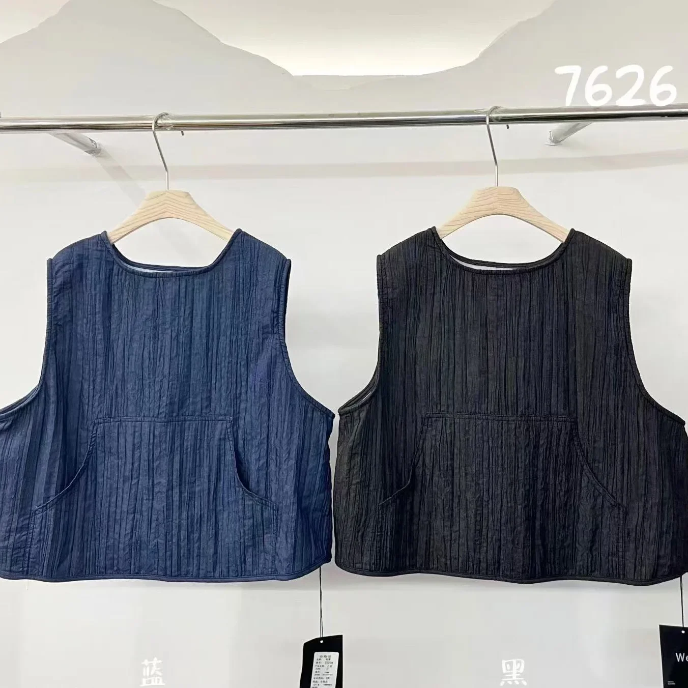 Осенний новый женский жилет с круглым вырезом в японском стиле пуловер на плечо