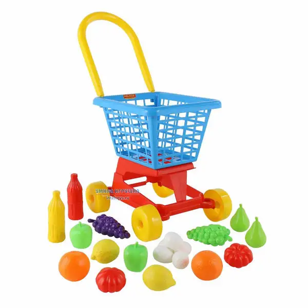Детская тележка с продуктами Супермаркет №1 Полесье | Игрушки и хобби