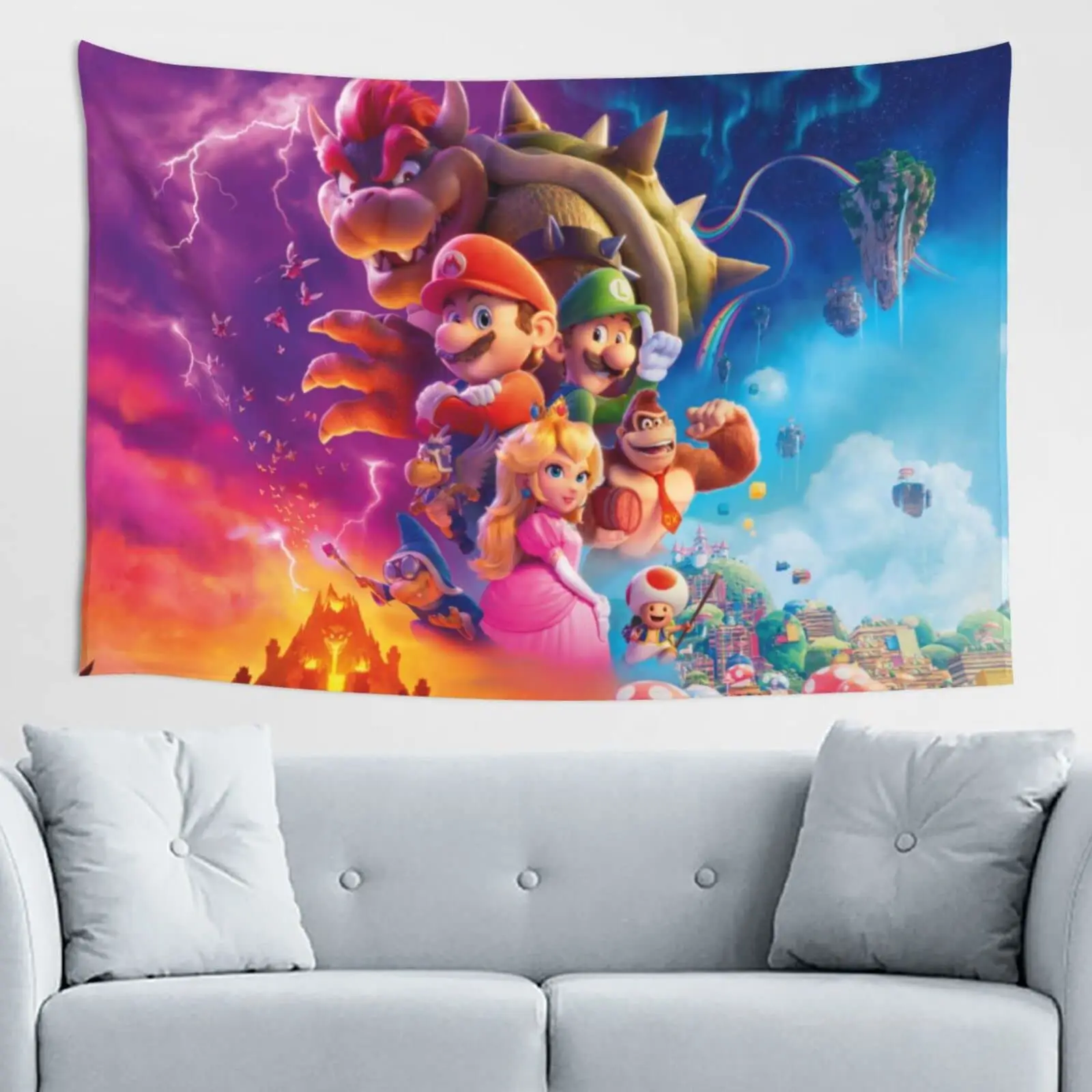 

Anime Cartoon Tapestry Wall Hanging for Bedroom Party Room Wall Decor Wall Art for Birthday Gifts 60X40