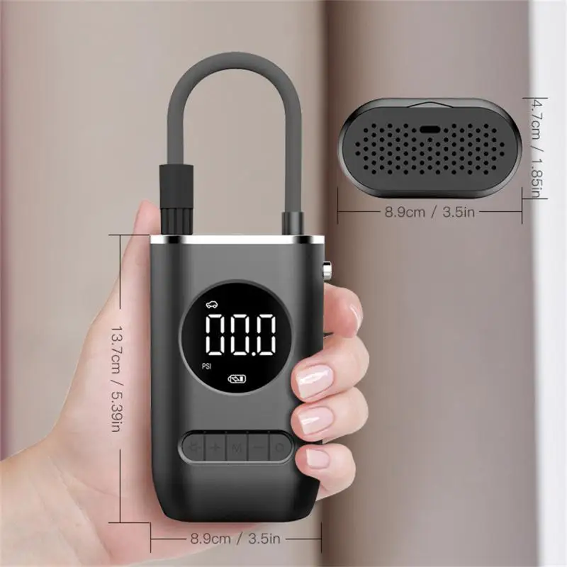 

Electric Inflator Pump Portable Mini Wireless Smart Digital Air Compressor Tire Pressure Detection For Car Bike Motorcycle Balls