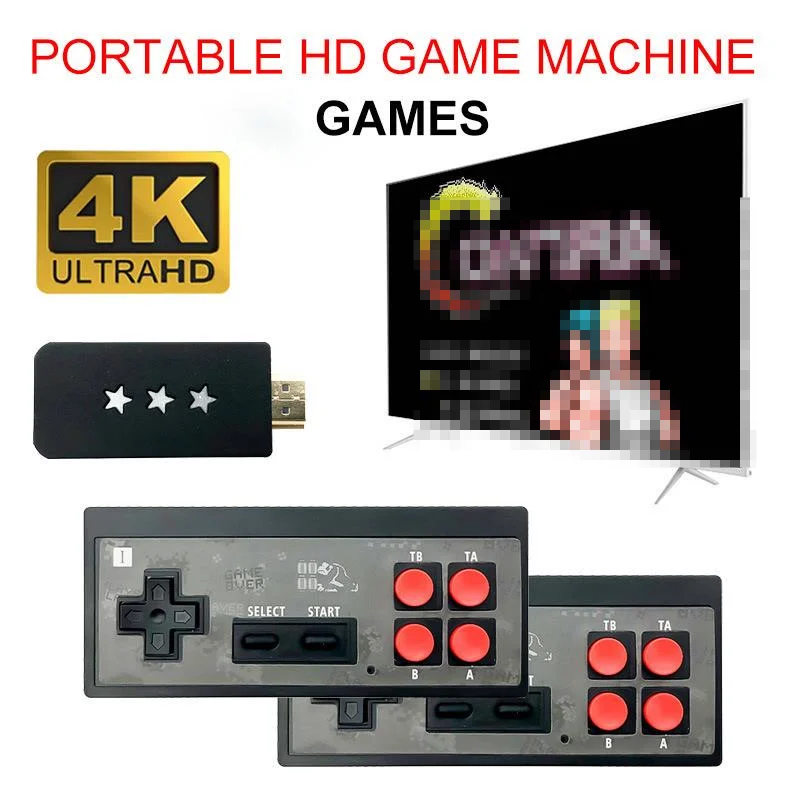 

USB Беспроводная портативная ТВ Видео игровая консоль Встроенная 600 классических игр 8 бит мини видео консоль поддержка HD выхода