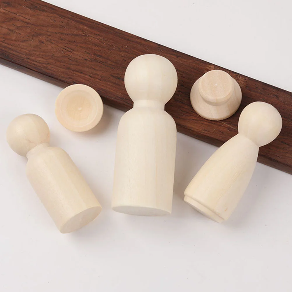 

Pegwoodenunfinished Pegs Wood People Figurescraft Diy Painted Bodies Nesting Dolly Blank Little Kit Small Supplies Family