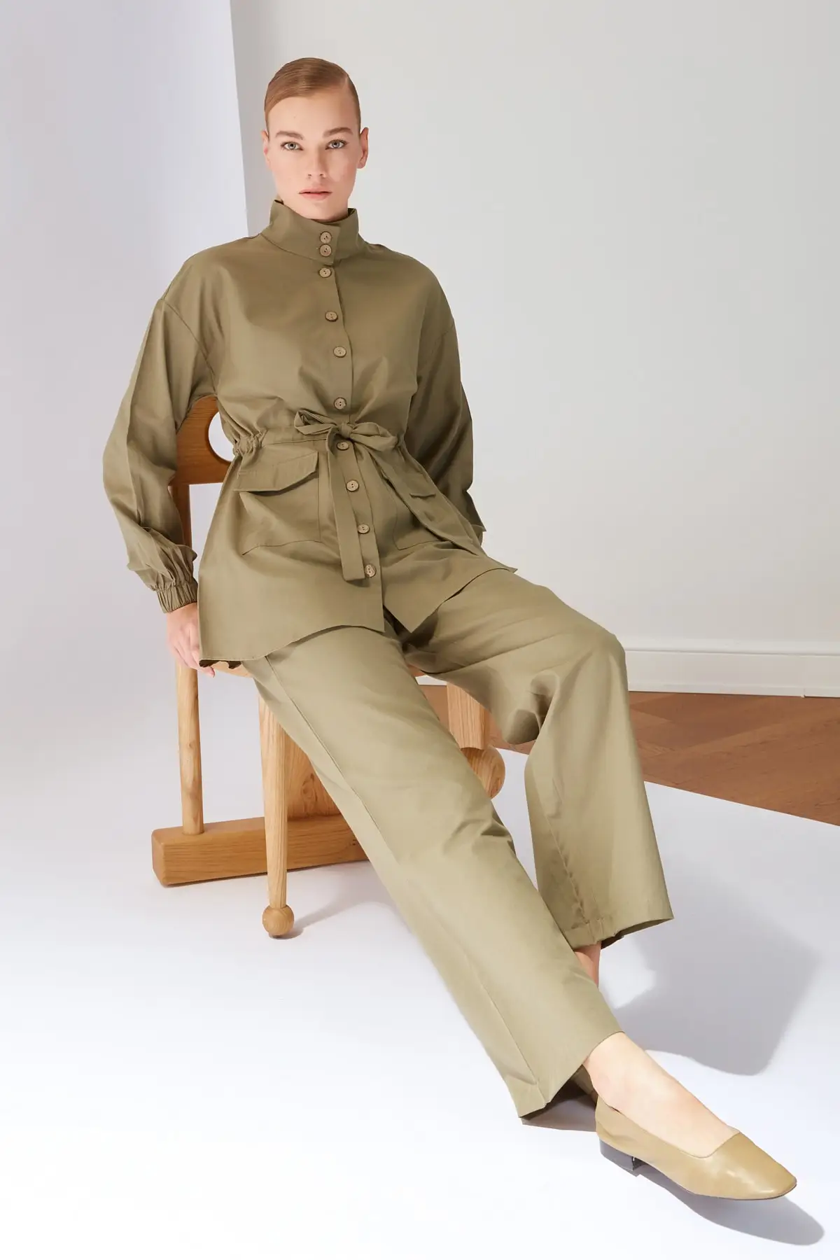 

Trendyol Pocket Detail Bottom Jacketed-Top Suit TCTSS21AU0247