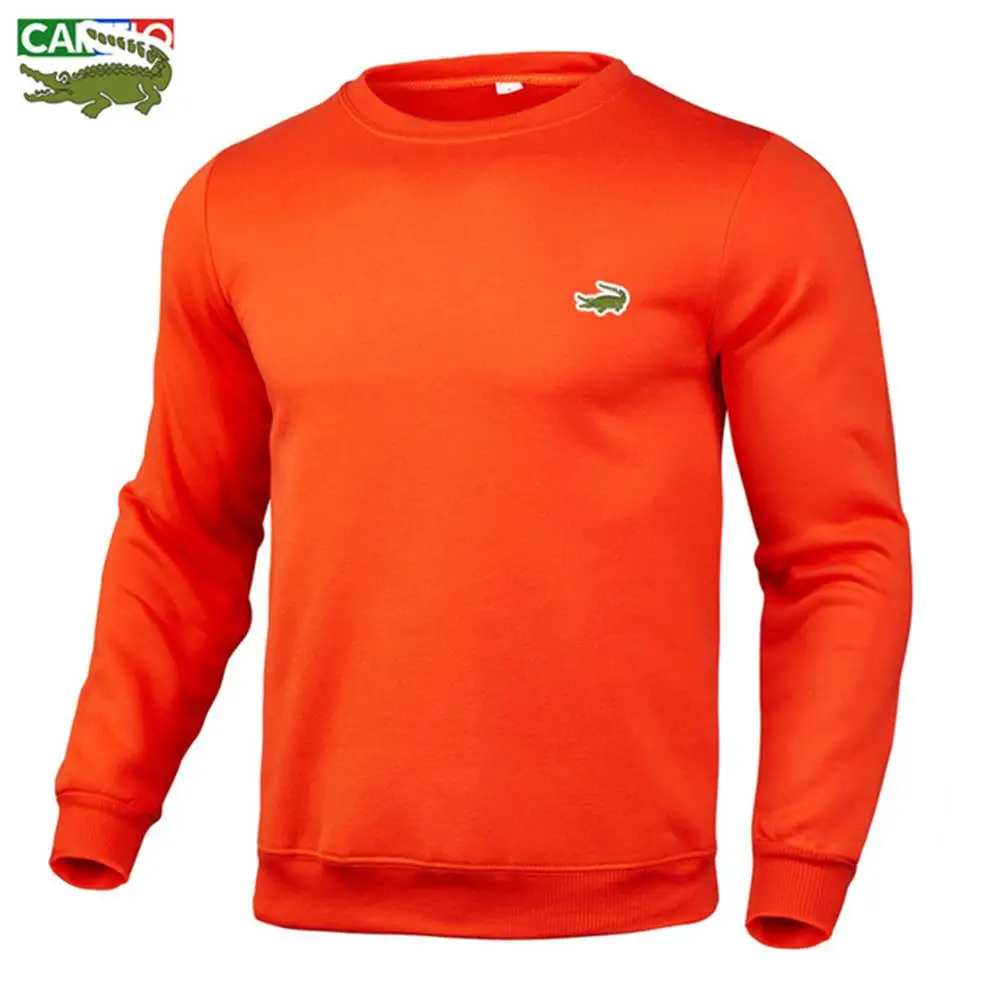 Men's casual embroidery clip o neck autumn and winter coat top sportswear men's coat y2k