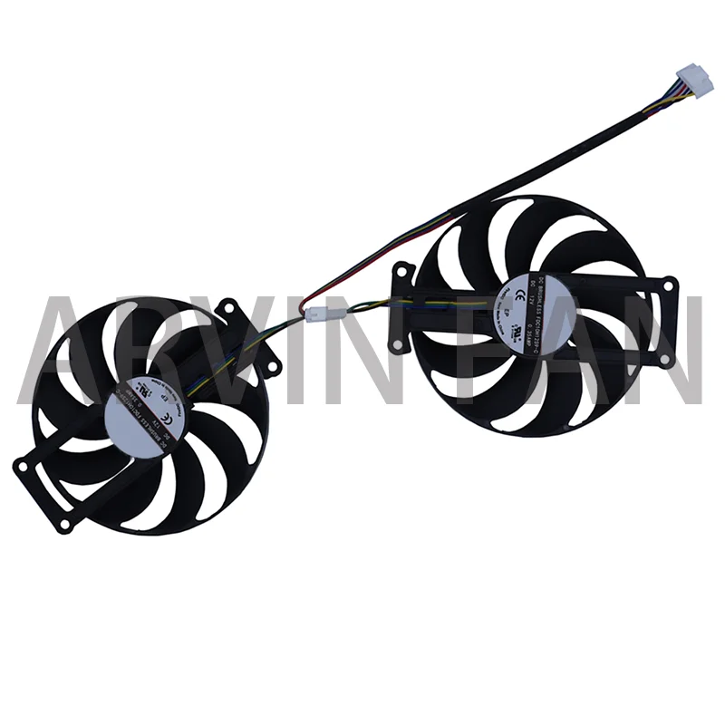 2 шт./комплект, вентилятор охлаждения карты VGA, для RTX 2070 8 Гб DUAL V2, для GTX1660Ti 6 Гб DUAL ,DUAL RTX 2060-O6G