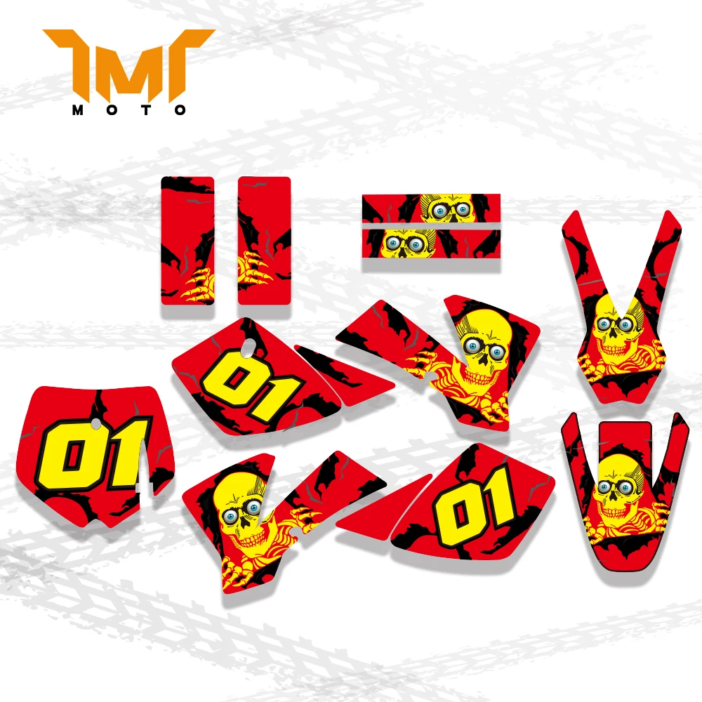 Комплект TMT Stiker DECAL Grafis и защелка Belakang для KTM 50 SX 2002 2003 2004 2005 2006 2007 2008