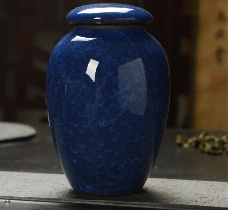 Маленькая компактная керамическая чайная коробка с трещинами для льда