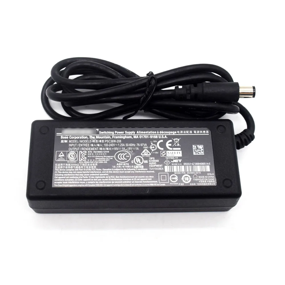 

Оригинальный PSC36W-208 PSC36W 208 адаптер питания для BOSE + 18V 1A -18V 1A интерфейс с контактом PSC36W 208