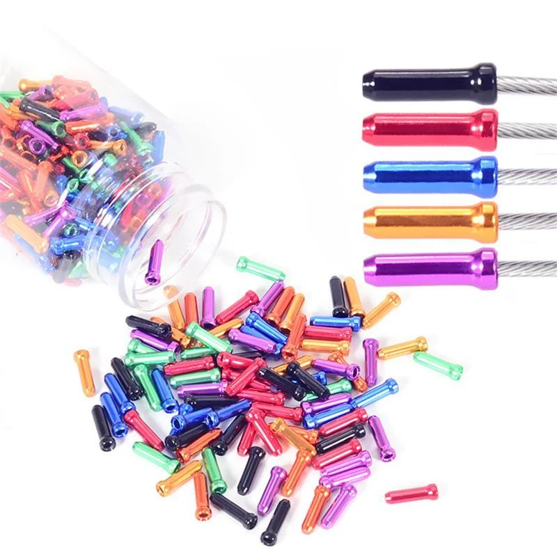 

10pcs Bicycle Brake Wire Aluminum Alloy Tail Cap 8 Colors Bicycle Brake Cables End Protection Cover Brake Lines Cables End Cap