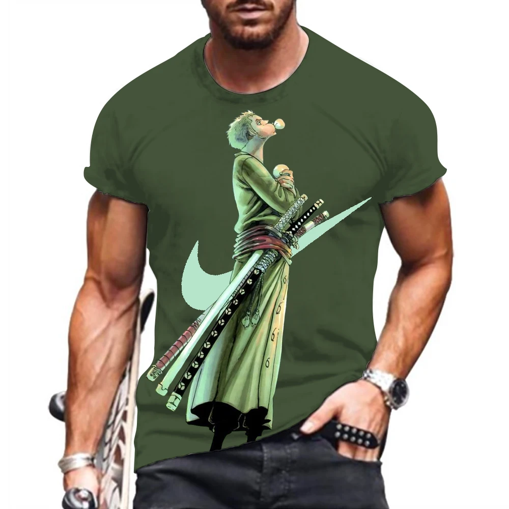 

New Anime Tops Luffy Zoro T shirt Men's Ladies Kid's Summer New Harajuku Style T-Shirt 3D Print One Piece T-Shirt Oversized 6XL