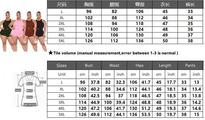 Plus Size 2 Piece Shorts Sets Fashion o Neck Sleeveless Crop Tank Top Set 4xl Workout Shorts Suits 5xl Set Fit 3xl 4xl 5xl 6xl