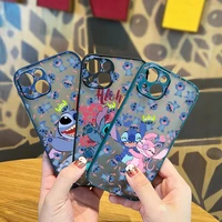 cartoon lilo stitch for apple iphone 13 12 11 mini xs xr x pro max 8 7 6 plus frosted translucent soft cover phone case