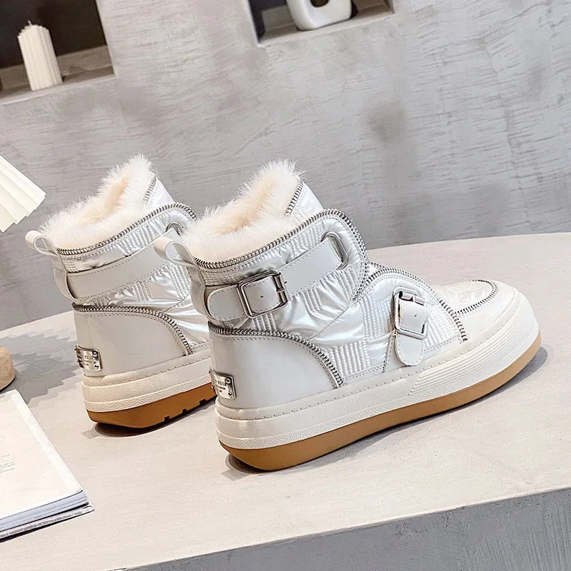 

2023 new ins hot sale fashion women's ankle boots thick-soled short winter snow boots warm shoes waterproof short boots