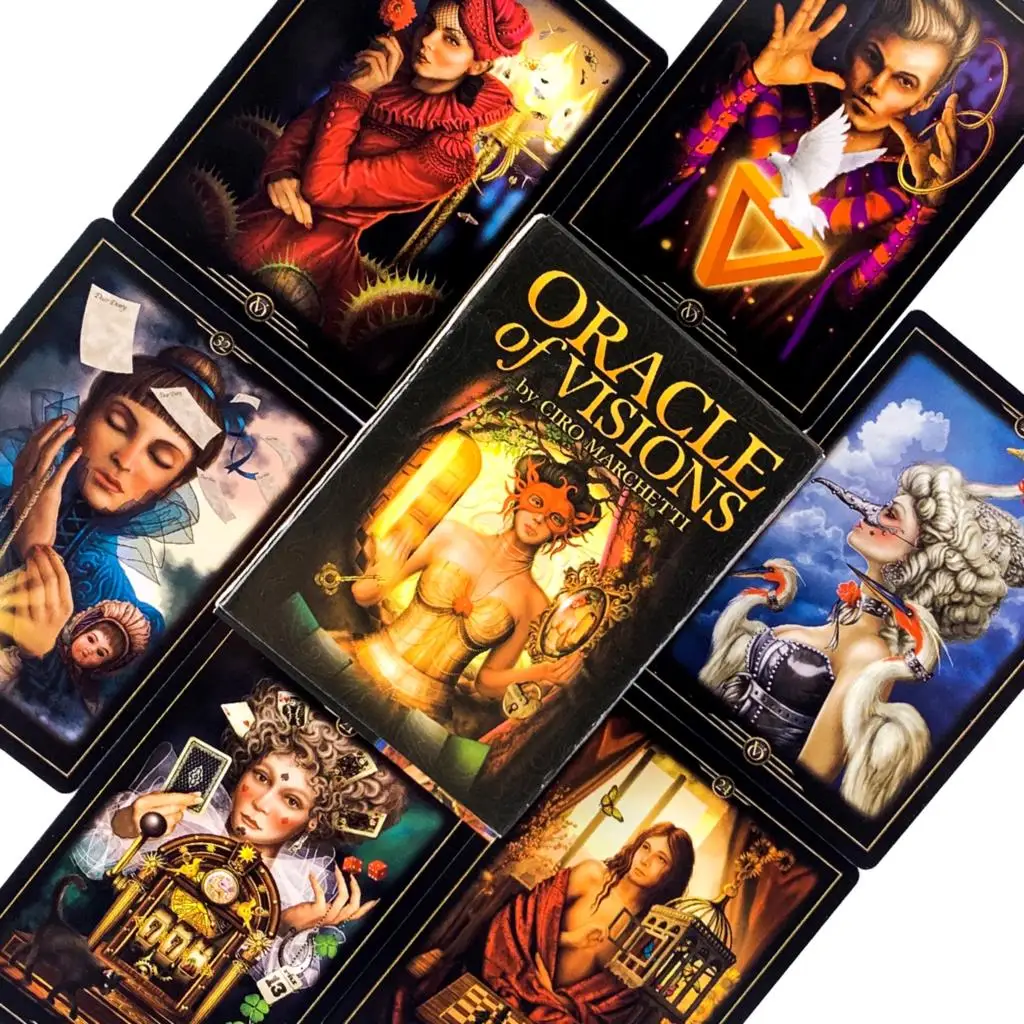 

Oracle Of Visions Oracle Card Tarot Deck 18 Fun Games Board game Classic Table Party Games With Pdf Guide Book