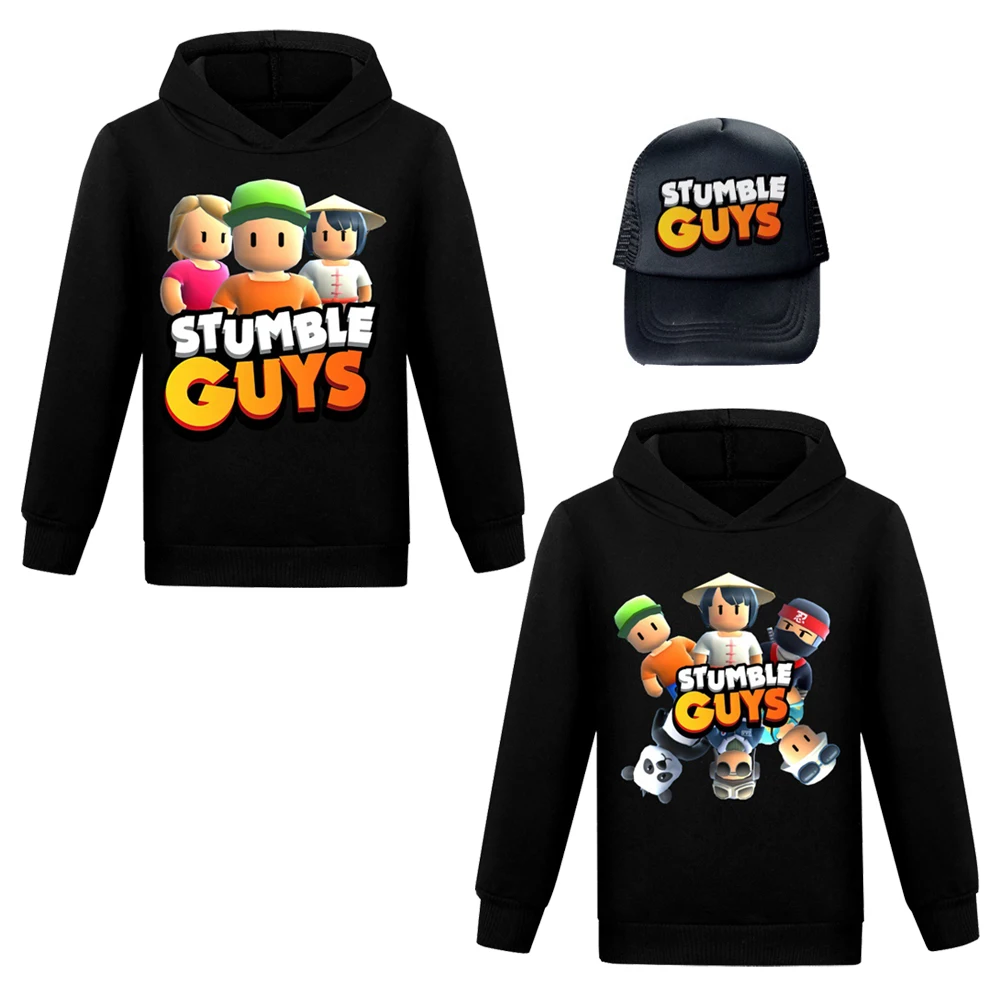 

STUMBLE GUYS Hoodie Sweater Sweatshirts with Cap Spring Autumn Kids Baby Girls Boys Child Toddler Infant Clothes Christmas Gift