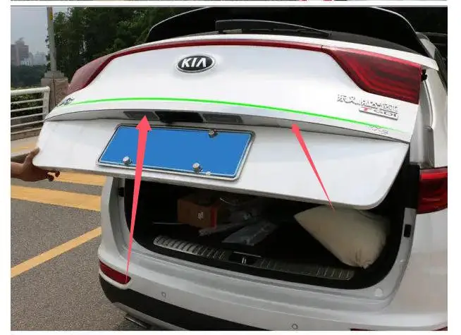 

Автомобильная наклейка для KIA Sportage kx5 2016-2020, задняя крышка багажника, накладка на багажник, декоративная полоса, автомобильные аксессуары