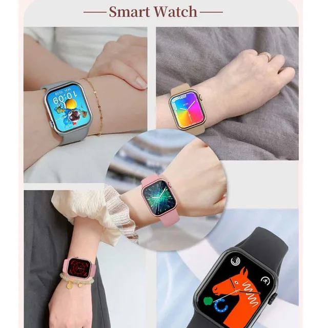 Original X8 Mini Smart Watch 1.71 inch 41mm Compass NFC Body Temperature BT Call Siri Altitude iwo Small W & O Smartwatch Women 5