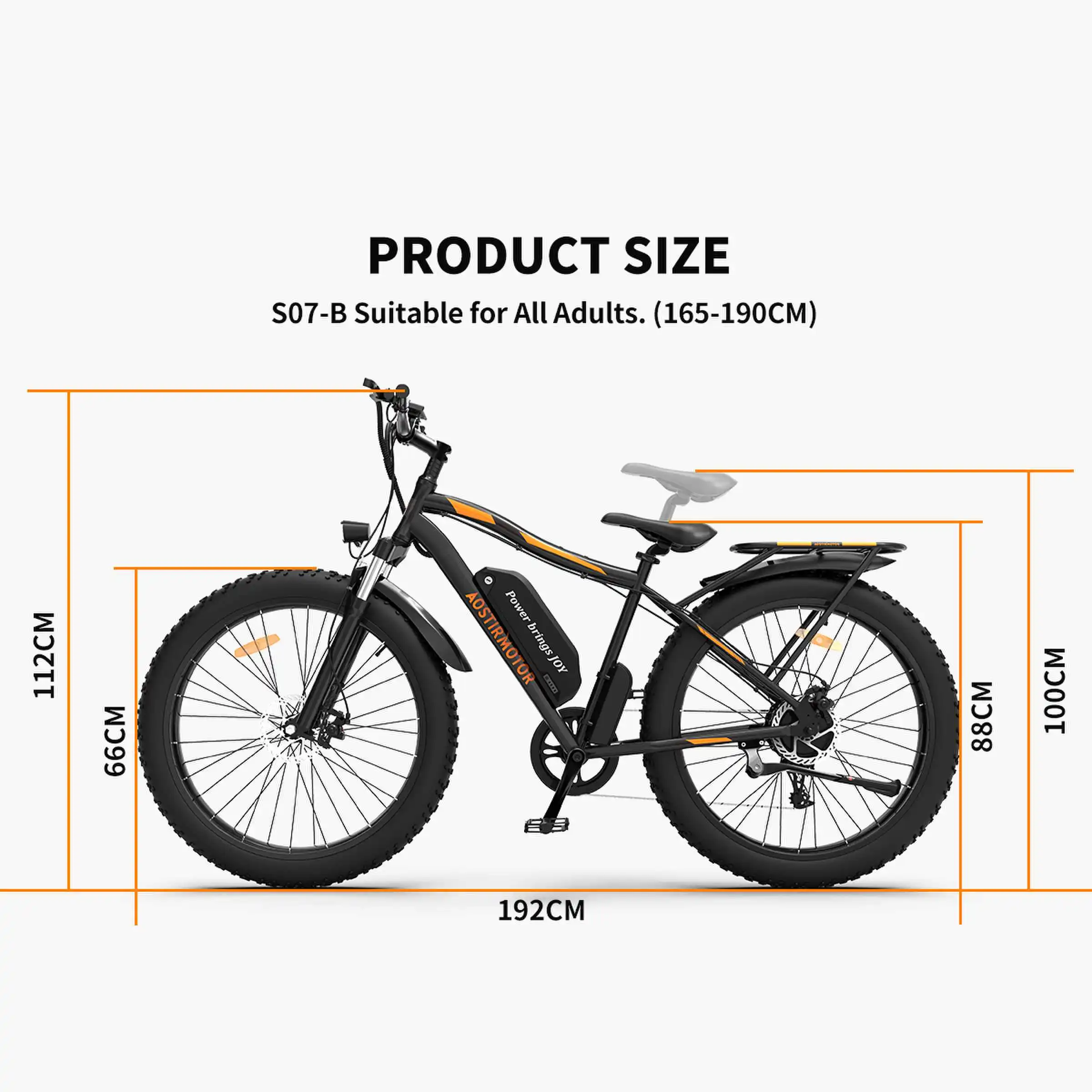 

Electric bicycle 26" 750W Electric Bike Fat Tire P7 48V 13AH Removable Lithium Battery for Adults Detachable Rear Rack Fender
