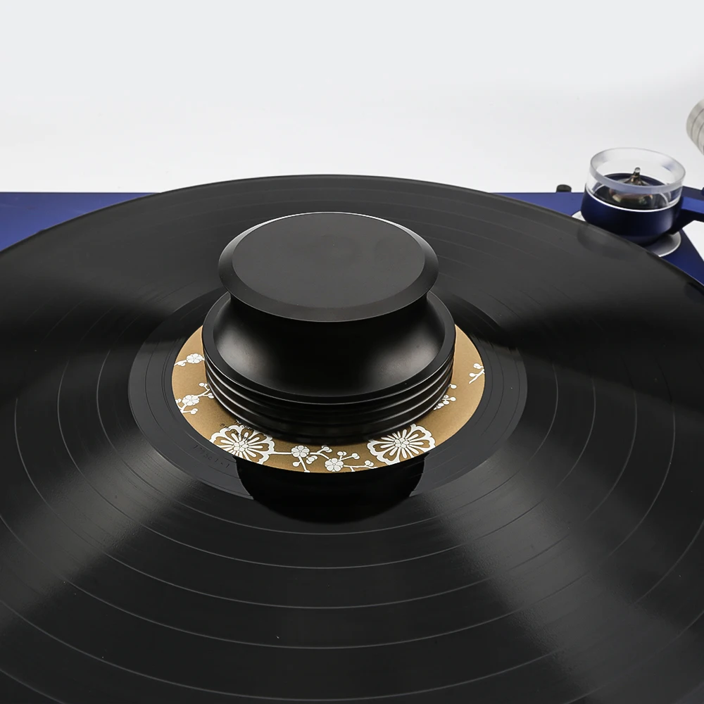Hifi Audio Aluminum Heavy Record Clamp Turntables Weight Stabilizer LP Vinyl Black Disc Stabilizer 400g
