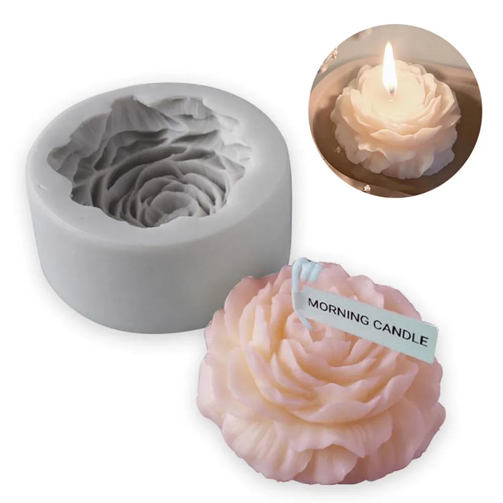 

DIY Scented Candle Large Peony Lotus Tuilp Silicone Molds for Handmade Aromath Soaps Chocolate Baking Mould Home Decor Crafts