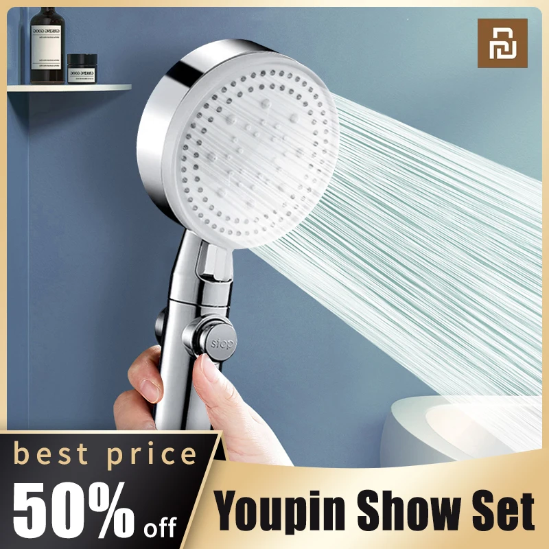 Ручная Лейка для душа Xiaomi Youpin экономия воды под высоким давлением регулируемая с