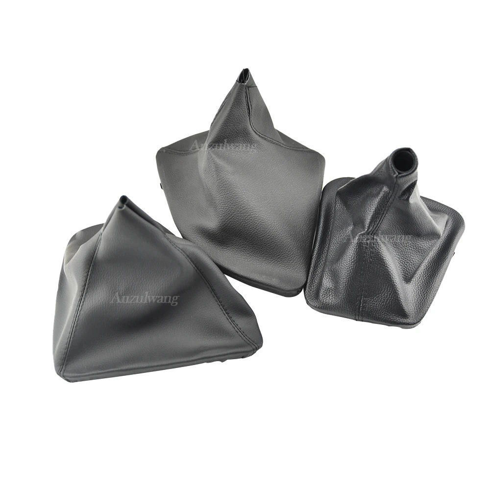 Черные кожаные автомобильные аксессуары рычаг переключения передач ручка чехол