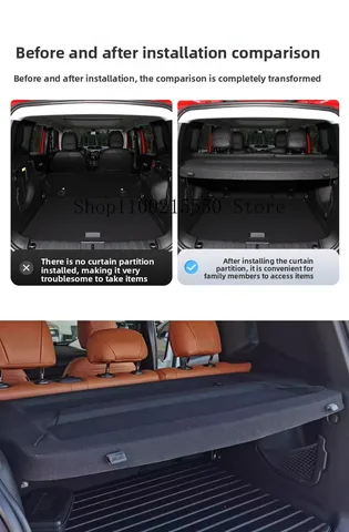 Черный цвет для Jeep Renegade 2016 + 2021, задняя полка для посылок, крышка нагрузки, выдвижная крышка для грузовой зоны
