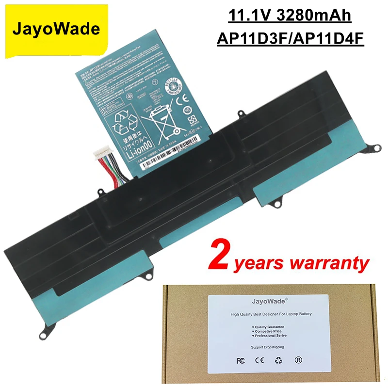 Аккумулятор JayoWade AP11D3F для ноутбука Acer Aspire S3 S3-951 MS2346 AP11D3F AP11D4F 3ICP5/65/88 3ICP5/67/90 11,1 V 3280mAh