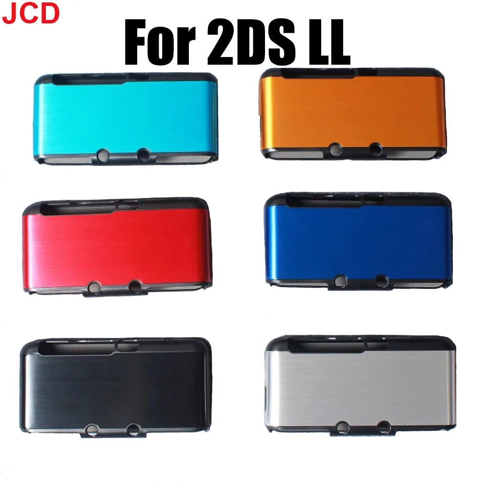 

JCD 1pcs Top Bottom A & E Faceplate Cover Aluminum Hard Metal Box Protective Skin Cover Case Shell For 2DS XL LL Housing Shell