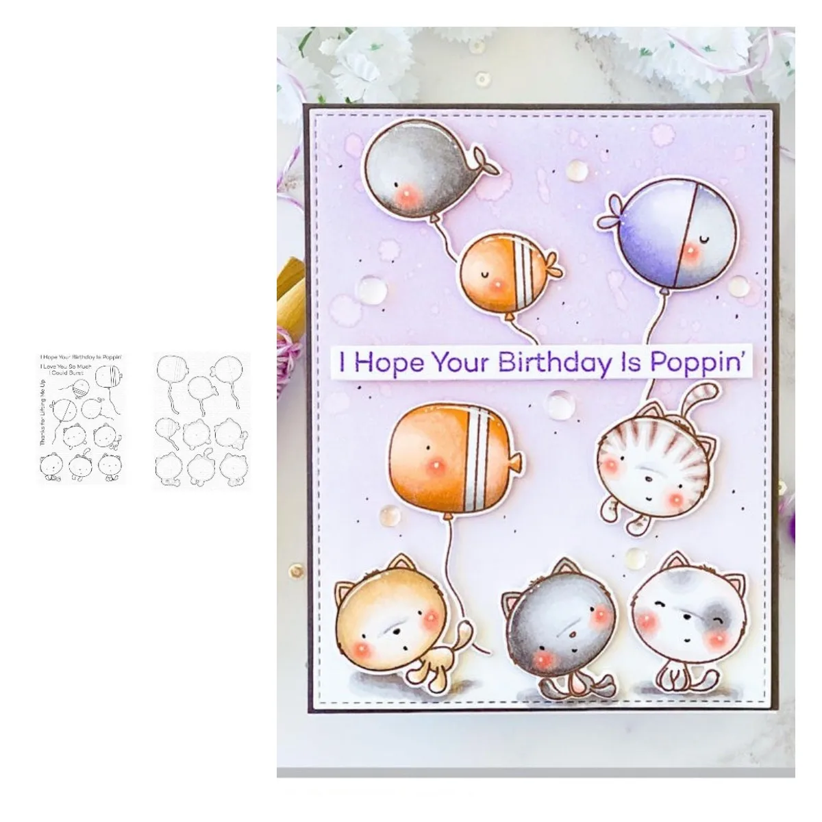 

Purr-fect Pairs Metal Cutting Dies Stamps Scrapbook Diary Secoration Embossing Stencil Template Diy Greeting Card Handmade 2022