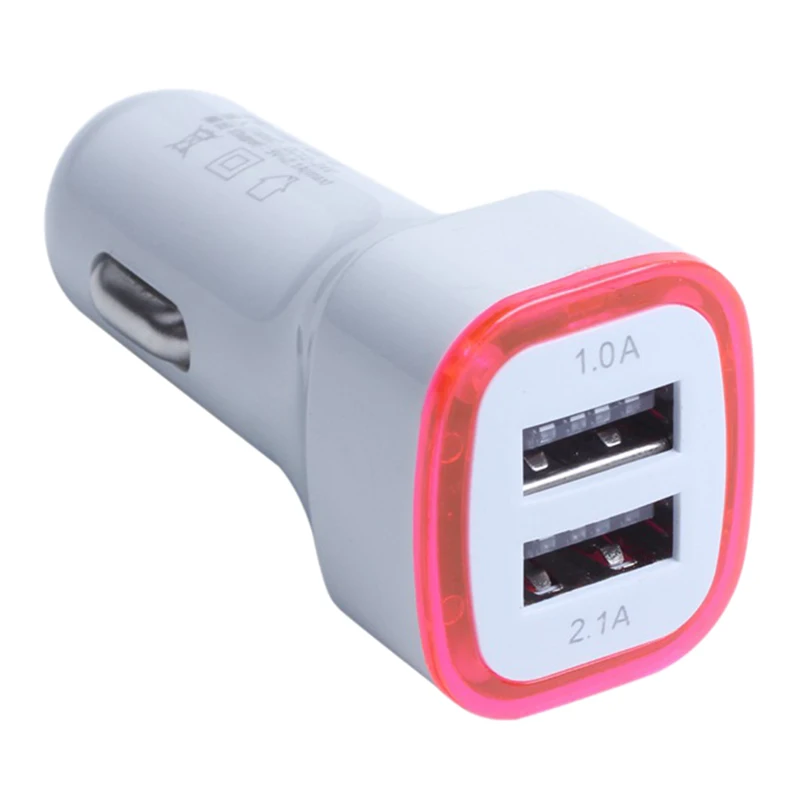 

Универсальное зарядное устройство 2.1A LED USB двойной порт горячий адаптер гнездо Автомобильное зарядное устройство для