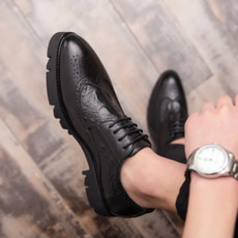 

Men's Shoes Spring and Summer New Men's Leather Shoes Men's Breathable Business Casual Soft Bottom Daddy's Shoes for Middle-Aged