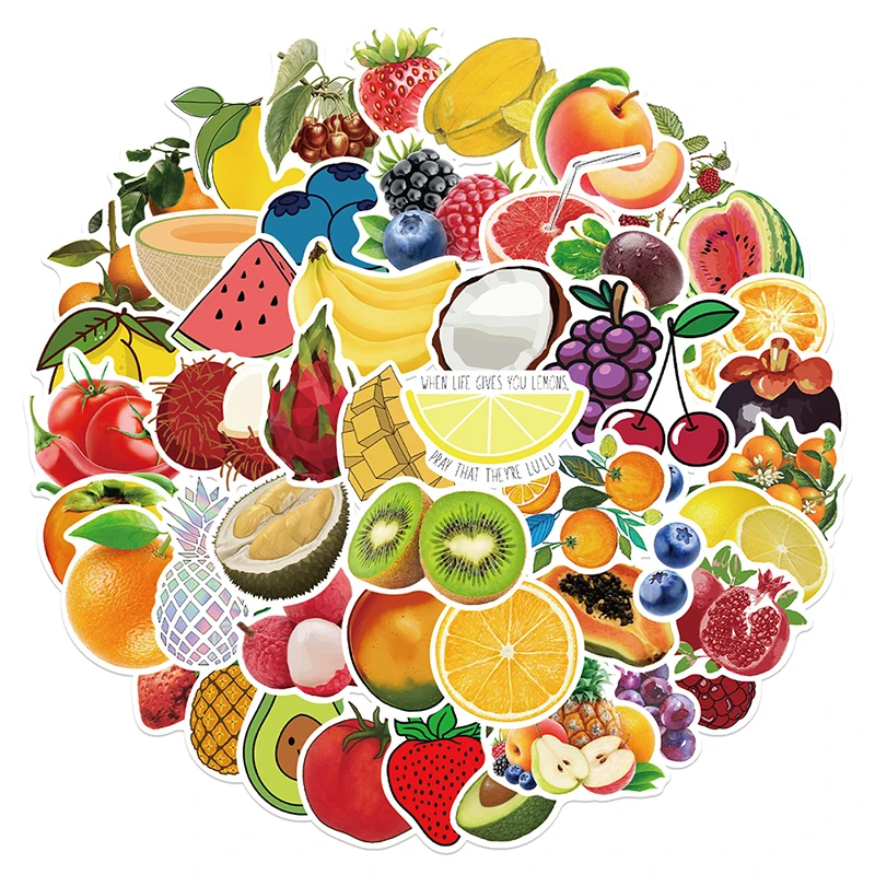 

50Pcs Fruit Strawberry Stickers DIY Laptop Scrapbooking Car Graffiti Sticker