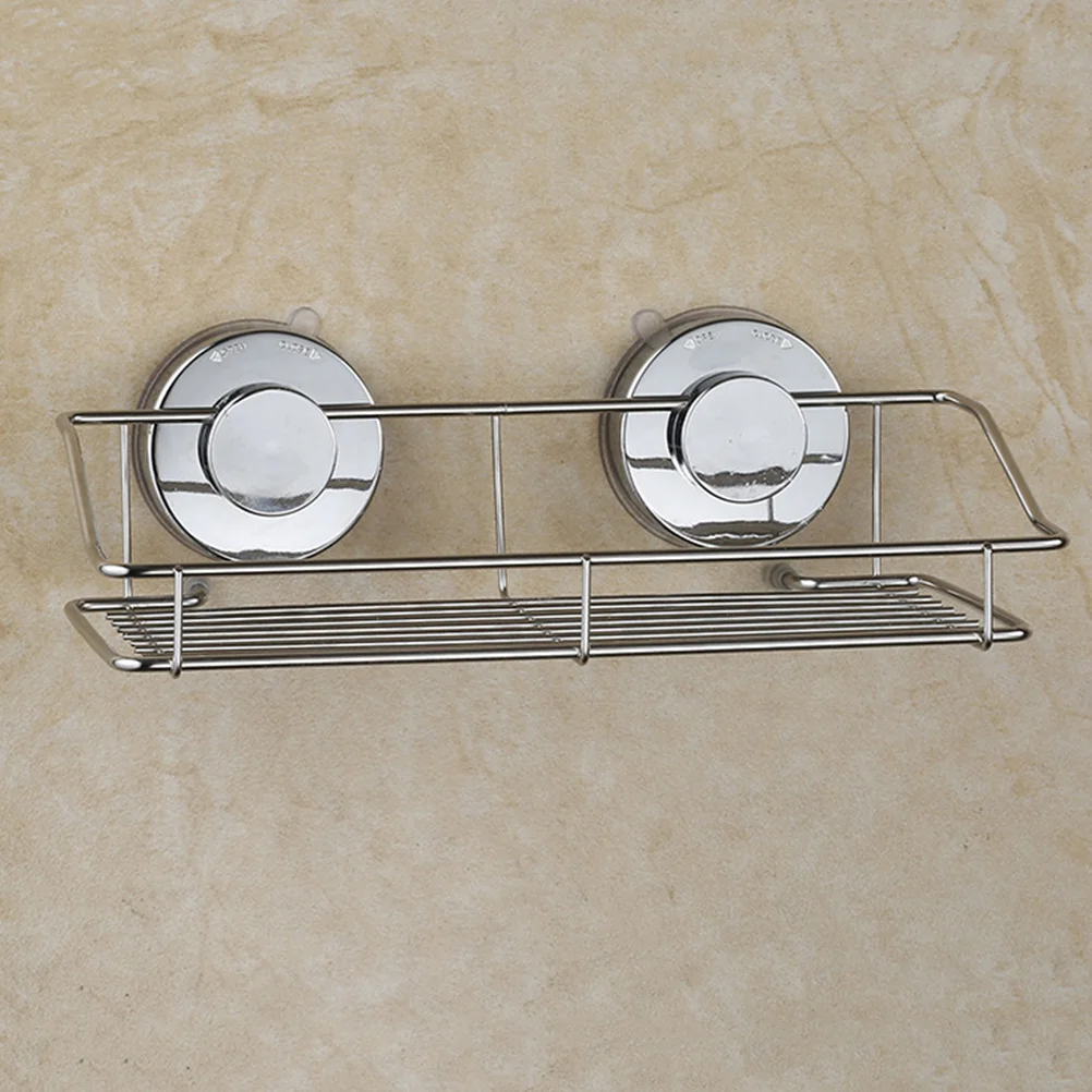 

Soap Bath Vacuum Suction Shower Basket Organizer Shelf for Kitchen Bathroom Room